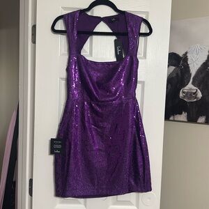 Lulu’s Dress - Purple Sequin